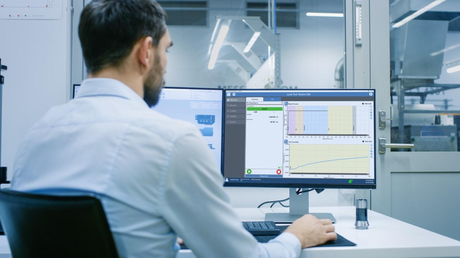 CTS net leak-test software dashboard